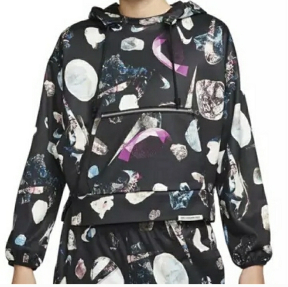 Nike Dri-Fit Seasonal Gemstone & Crystal Pattern Pullover Hoodie Size M … - Picture 3 of 10